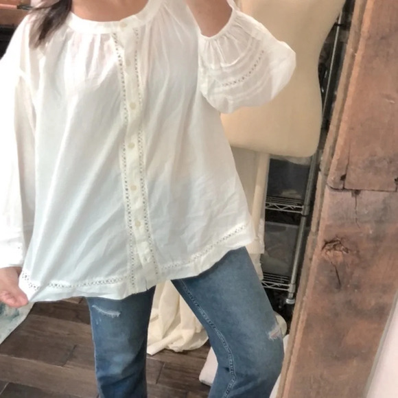 Lucky Brand white cotton top size 1X - Picture 2 of 8